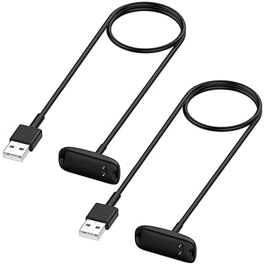 Kissmart Charger for Fitbit Inspire 3, Replacement USB Charging Cable Cord Accessories for Fitbit Inspire 3 Fitness Tracker [2Pack, 3.3ft/1m]
