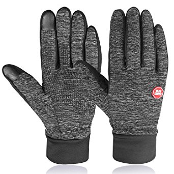 Winter Gloves, HiCool Unisex Touch Screen Gloves Thermal Warm Gloves Driving Cycling Running Gloves Outdoor Sports Gloves for Men and Women