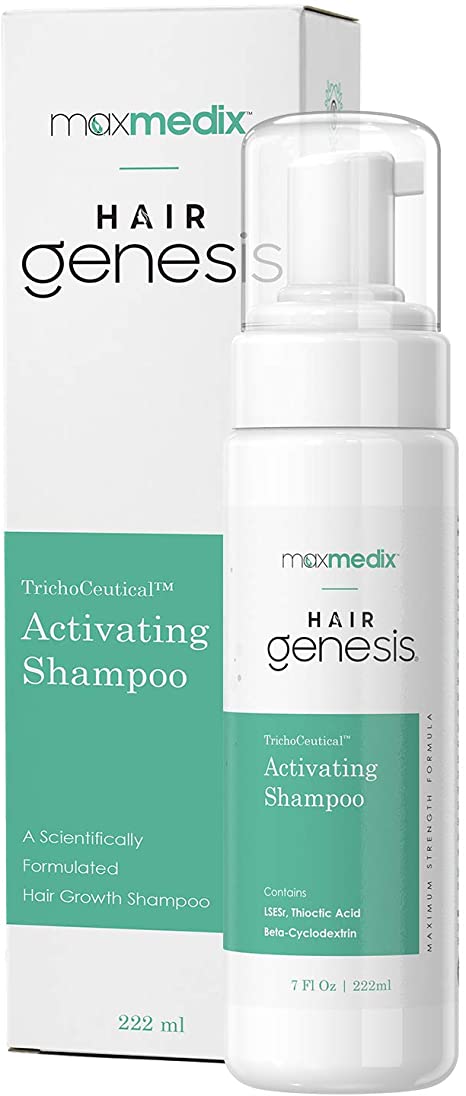 Hairgenesis Trichoceutical Hair Growth Shampoo - 222ml - Clinically Tested Hair Loss Shampoo With Biotin & Essential Oils, Hair Regrowth Formula For Men & Women, Chemical Free Thinning Hair Treatment