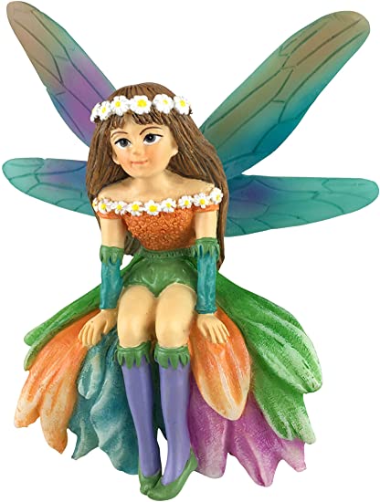 GlitZGlam Daisy The Gorgeous Miniature Fairy for Your Fairy Garden/Miniature Garden