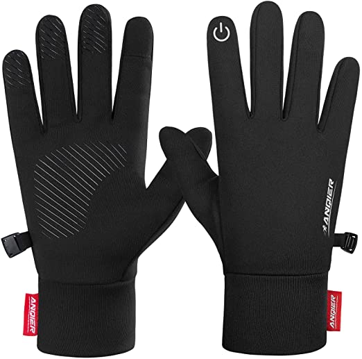 Lanyi Winter Gloves Touchscreen Lightweight Windproof Anti-Slip Warm Liner Gloves Cycling Running Driving Climbing Biking Work Outdoor Thin Gloves Women Men