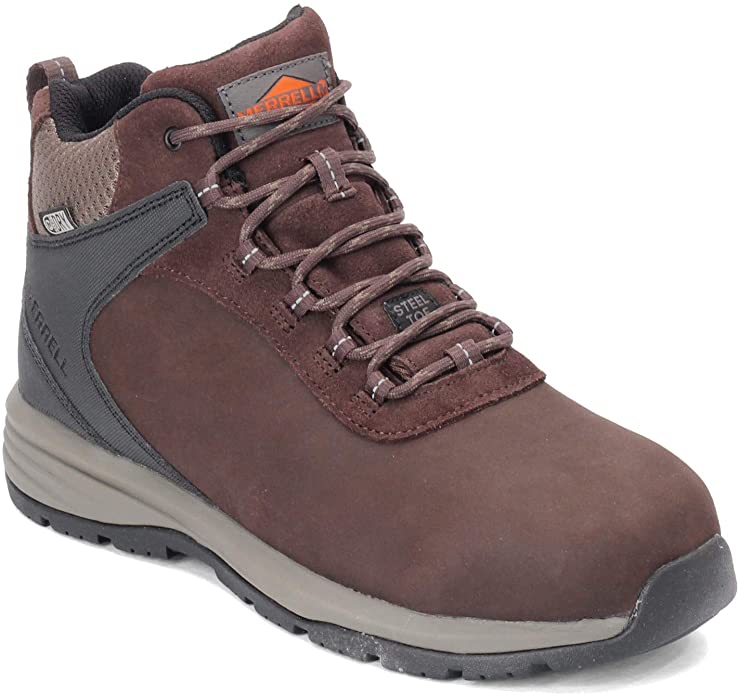 Merrell Work Men's Windoc Mid Leather Waterproof Steel Toe