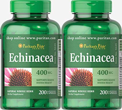 Puritan's Pride Echinacea 400 mg, 400 Count (2 Pack)
