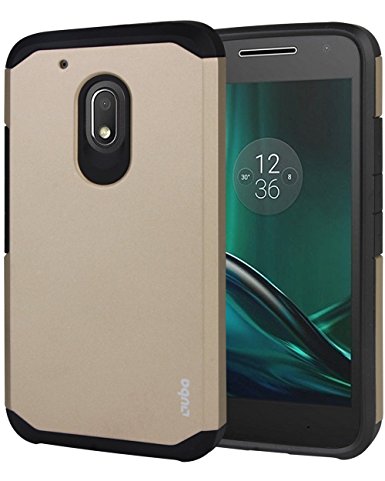 Moto G4 Play Case, OUBA [Armor Series] [Anti-Drop] Hybrid Defender Dual Layer Shockproof Rugged Premium Protective Case Cover for Motorola Moto G4 Play - Gold