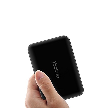 Yoobao M5 10000 mAh Dual USB Output Power Bank Compact Portable Charger with Backup Flashlight External Battery for iPhone iPad Samsung Google Nexus LG Huawei and More-Black