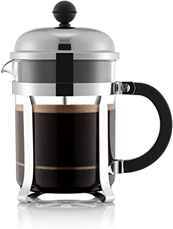 Bodum Chambord French Press Coffee Maker with Shatterproof Carafe, 17 Oz., Chrome