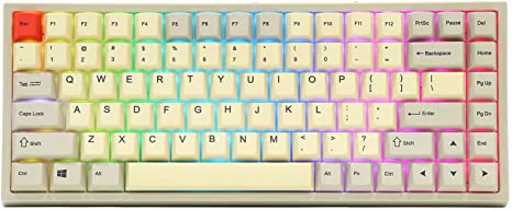 EPOMAKER EP84 84-Key RGB Hotswap Wired Mechanical Gaming Keyboard with PBT Dye-subbed Keycaps for Mac/Win/Gamers (Gateron Red Switch, Vintage Grey White)