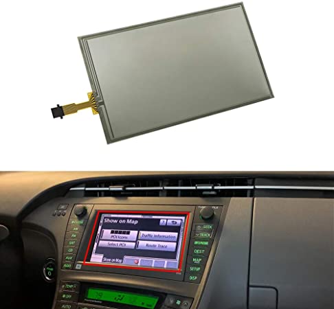 7" Touch Screen Digitizer for Toyota Prius 2010-2011 E7022 JBL Navigation LQ070T5GA01