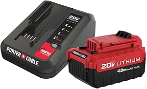 Porter-Cable PCC685LCK 20V MAX 4 Ah Lithium-Ion Battery and Rapid Charger Starter Kit