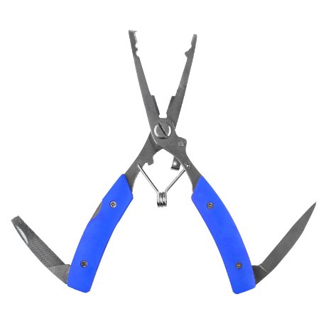 MadBite Multi Function Stainless Steel Fishing Plier Fishing Scissors Braid Cutters Hook Remover Fishing Line Cutters