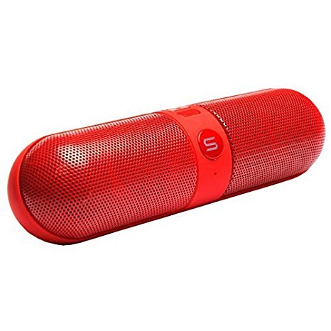Wireless Bluetooth Speakers, Portable Stereo Bluetooth Speakers with HD Audio and Surround Sound, Outdoor Pill Speakers with Built-in Microphone