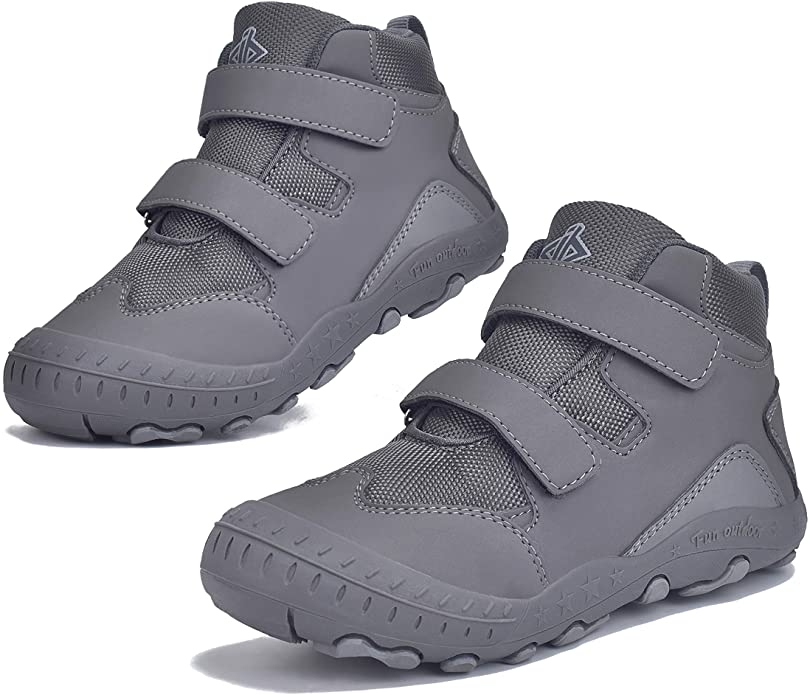 JACKSHIBO Boys Girls Ankle Hiking Boots Kids Outdoor Trekking Shoes Water Resistant Walking Sneakers for Toddler