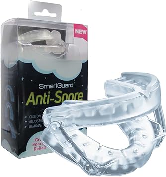 SmartGuard Anti-Snore Device by New Customizable Snore Reducing Mouthpiece – Reduce Snoring Aid for Men and Women – Most Comfortable and Adjustable Oral Appliance - Holds Jaw Forward to Open Airway