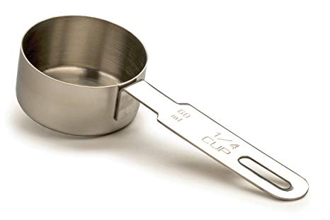 RSVP Endurance 18/8 Stainless Steel Measuring Cup, 1/4-Cup