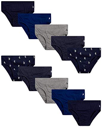 U.S. Polo Assn. Mens' Low Rise Underwear Briefs (10 Pack)