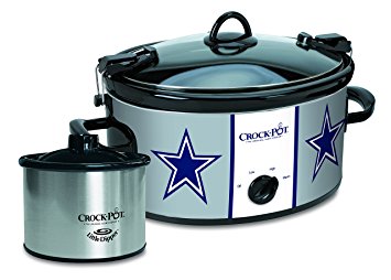 Crock-Pot Dallas Cowboys NFL Cook & Carry Slow Cooker with Bonus 16-ounce Little Dipper Food Warmer