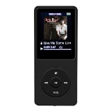 AGPtEK 2015 Latest Version  8GB and 70 Hours Playback MP3 Lossless Sound Music Player Supports up to 64GB Color Black