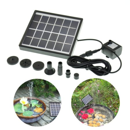 GBGS 15W Solar Power Water Pump for Fountain Pool Garden Pond Water Decorative Submersible Water Pump