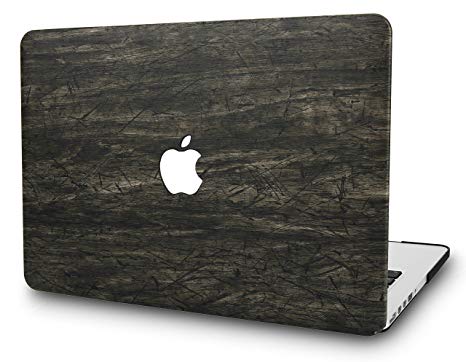KEC Laptop Case for Old MacBook Pro 13" (CD Drive) Italian Leather Case Cover A1278 (Wood Leather 1)