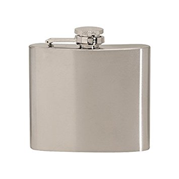 Thirsty Rhino Minum Stainless Steel Hip Flask (5 oz, Brushed Stainless Steel)
