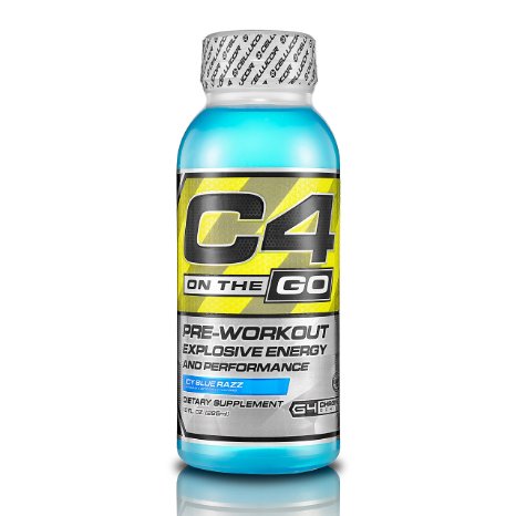Cellucor C4 On The Go Energy Drink, Icy Blue Razz, 12 Count