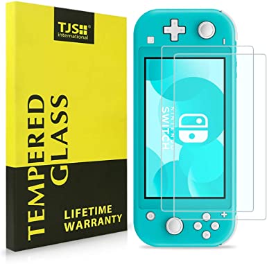 Nintendo Switch Lite Screen Protector, TJS [Tempered Glass] [2-Piece] [Works While Docking] - 0.3mm Thickness/Bubble Free/Ultra Clear/9H Hardness/Anti-Scratch/Shatterproof/Anti-Fingerprint (Clear)