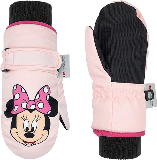 Disney Mickey Mouse Toddler Mittens Ages 2-4, Waterproof Toddler Gloves, Mickey Kids Snow Mittens, 3M Thinsulate Gloves