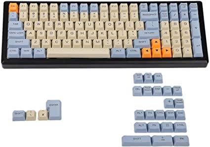 YMDK 125 Keys ANSI ISO Keyset OEM Profile Thick PBT Keycap Set Suitable for Cherry MX Mechanical Keyboard YMD96 RS96 YMD75 KBD75 Standard 104 TKL 61 Keyboard (Only Keycap) (Godspeed 125 Keys)