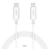 Type C to Type C Cable Aukey Extra Long 3m 99ft USB 20 Type C USB-C Male to Type C Male Sync and Charging Cable for Apple New MacBook 12 inch Nexus 6P5x Nokia N1 One Plus 2 and More