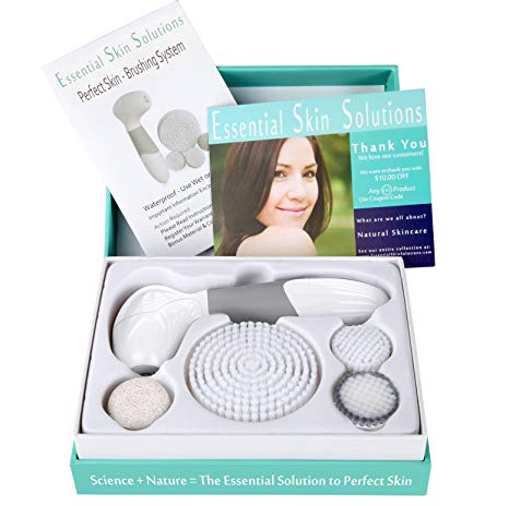 Face Brush - Exfoliation & Cleansing System – Microdermabrasion Facial Brush - Deep Cleans Skin - Minimize Pores   Help Get Rid of Acne – and Blackheads | for Face and Body