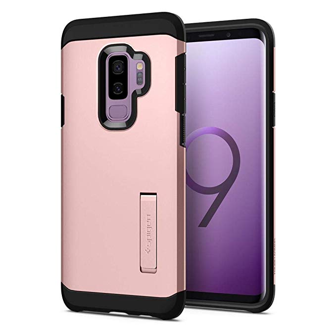 Spigen [Tough Armor] Galaxy S9 Plus Case with Reinforced Kickstand and Air Cushion Technology for Samsung Galaxy S9 Plus (2018) - Rose Gold - 593CS22934