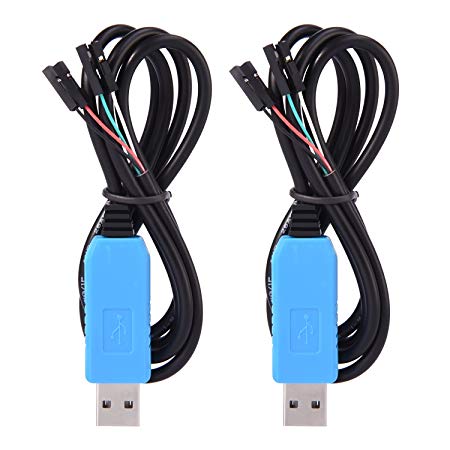 2 Pack Debug Cable for Raspberry Pi USB Programming USB to TTL Serial Cable, Windows XP/ VISTA/ 7/ 8/ 8.1 Supported