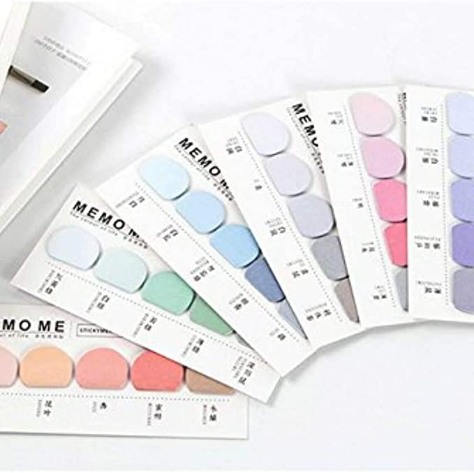 Sourcemall 6 Sets Colorful Sticky Notes, Memo Note Pads - 30 Colors, 900 Pieces in Total