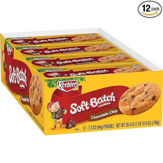 Keebler Soft Batch Chocolate Chip Cookies, 2.2 Oz., 12 Count (Pack of 1)