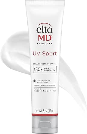 EltaMD UV Sport Broad-Spectrum SPF 50 by EltaMD for Unisex - 3 oz Sunscreen, 85 g (Pack of 1)