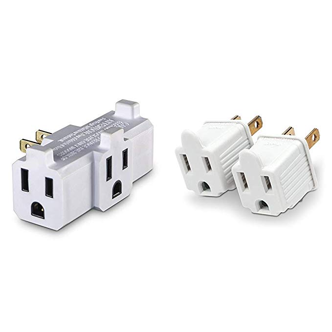 CyberPower GT300RC2 3 Sided Wall Tap & MP1043WW Grounding Adapter 2-Pack