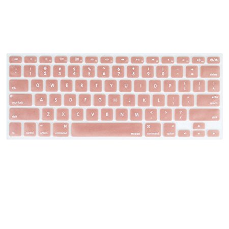 Mosiso - Keyboard Cover Silicone Skin for MacBook Air 13" and MacBook Pro 13" 15" 17" (with or w/out Retina Display) iMac - Rose Gold