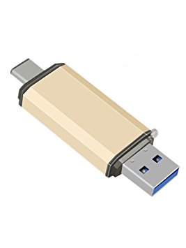 Taipove USB2.0 Type-C3.1 High-Speed Transmission USB Flash Drive For MacBook, ChromeBook Pixel, Nexus 5X, Nexus 6P, Nokia N1 (Type-C&USB2.0 Gold16G)