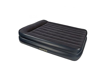 Intex Raised Queen Size Airbed Air Bed with Built-in Electric Pump 66702