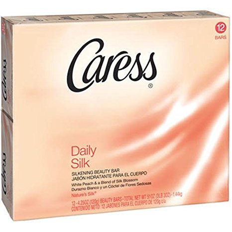 Caress® Daily Silk® 4 oz Beauty Bar White peach & Silky Orange blossom  - 12-Pack
