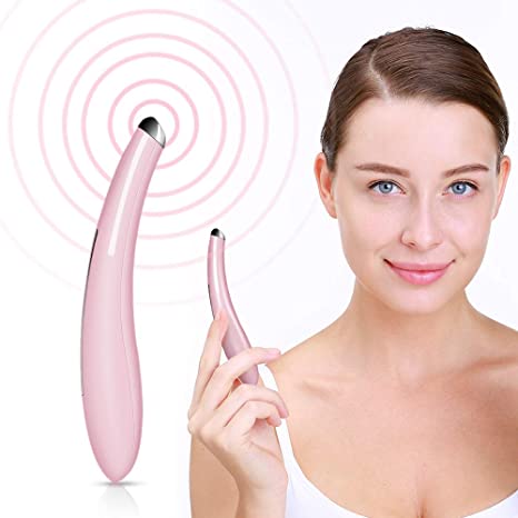 TOUCHBeauty Sonic Eye Massager Wand with 104°F Heated & Sonic Vibration Massage for Eyes Dark Circles Puffiness, Mini Size Eyes Fatigue Relief Device FDA Certificated, Boost Product Absorption Pink 1