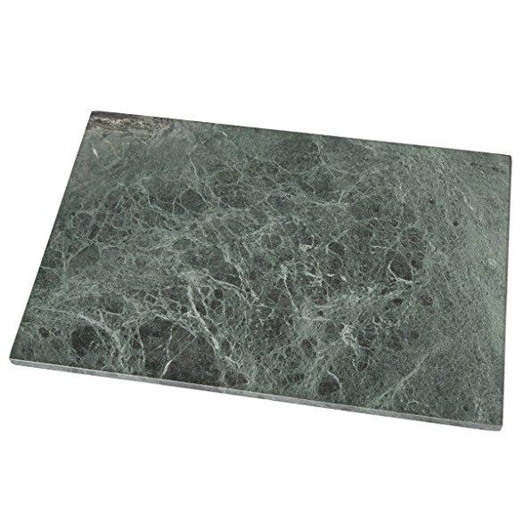 Creative Home 18 by 12 by 3/4-Inch Marble Pastry Board, Green