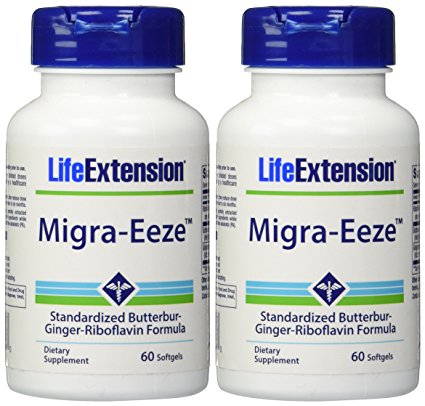 Migra-Eeze™ Standardized Butterbur-Ginger-Riboflavin Formula 60 Softgels (Pack of 2)