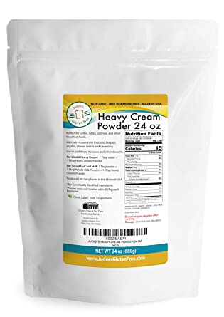 Judee's Heavy Cream Powder(24 oz): GMO and Preservative Free: Produced in the USA: Keto Friendly, Add Healthy Fat to Coffee, Freshness Locked in Package