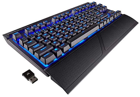 Corsair K63 Wireless Mechanical Gaming Keyboard, Backlit Blue Led, Cherry MX Red - Quiet & Linear