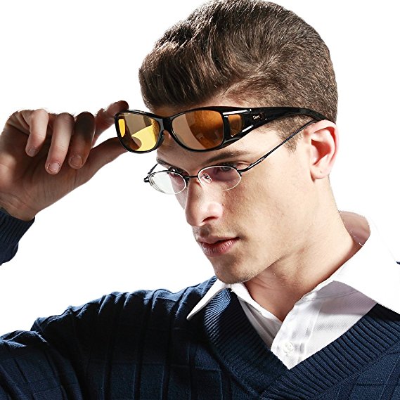 Duco Night Vision Glasses Polarized Wrap Around Prescription Eyewear 8953Y