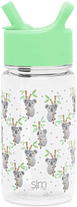 Simple Modern 16oz Summit Kids Tritan Water Bottle with Straw Lid Sippy Cup for Toddler - Dishwasher Safe Travel Tumbler - Koala