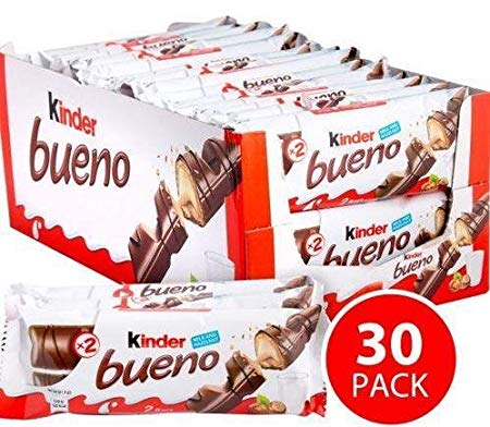 Chocolate Kinder Bueno Pack of 30 Milk Hazelnut Waffle bars