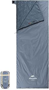 Naturehike Sac de Couchage Ultra Léger en Coton avec Sac de Compression, 3-4 Saisons Confortable et Compact Sac de Couchage Rectangulaires Imperméable pour Camping Randonnée Voyages