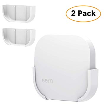 Wall Mount Bracket for Eero, for eero WiFi Wall Mount Holder by Mrount,Improve Your eero Pro Home WiFi System WiFi Signal,Simple Designed Accessories Bracket Stand (2 Pack)